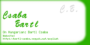 csaba bartl business card